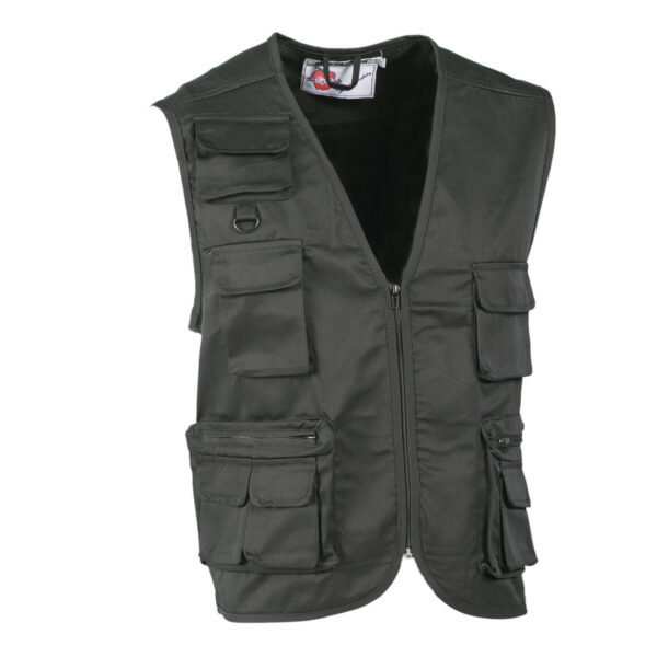 Gilet multitasche nero