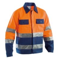 giubbotto alta visibilità arancio blu fustagno