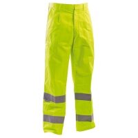 pantalone alta visibilità giallo policotone