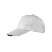 Cappello 5 pannelli cotone bianco