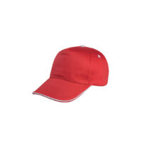 Cappello baseball rosso inserto bianco