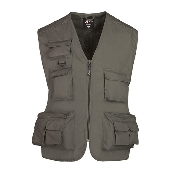 gilet multitasche policotone verde militare