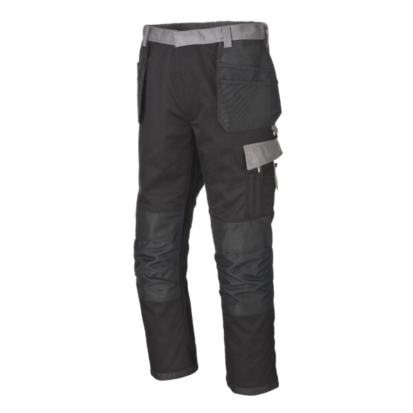pantalone policotone nero inserti grigi