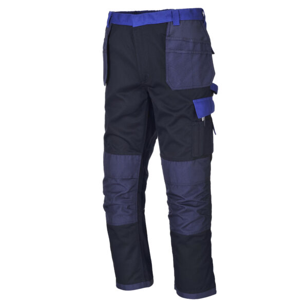 pantalone policotone blu inserti azzurri