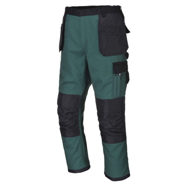 pantalone policotone verde inserti neri