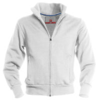 Felpa zip intera uomo bianca