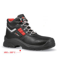 Scarpa alta S3 nero rosso