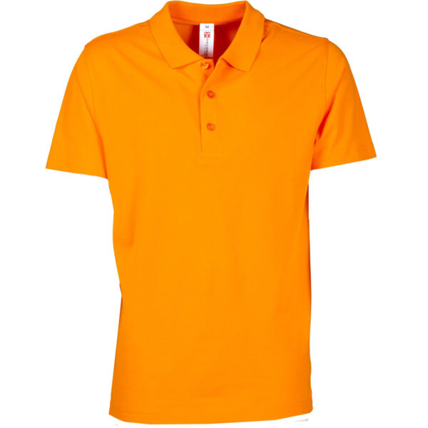 polo uomo 3 bottoni arancio