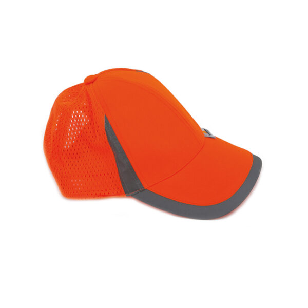 cappello baseball arancio alta visibilità poliestere