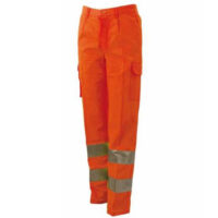 pantalone alta visibilità multitasche policotone arancio