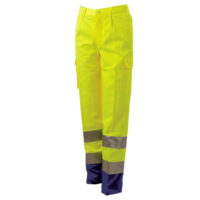 pantalone alta visibilità giallo blu multitasche