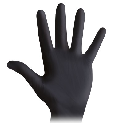 guanti monouso nero nitrile senza polvere