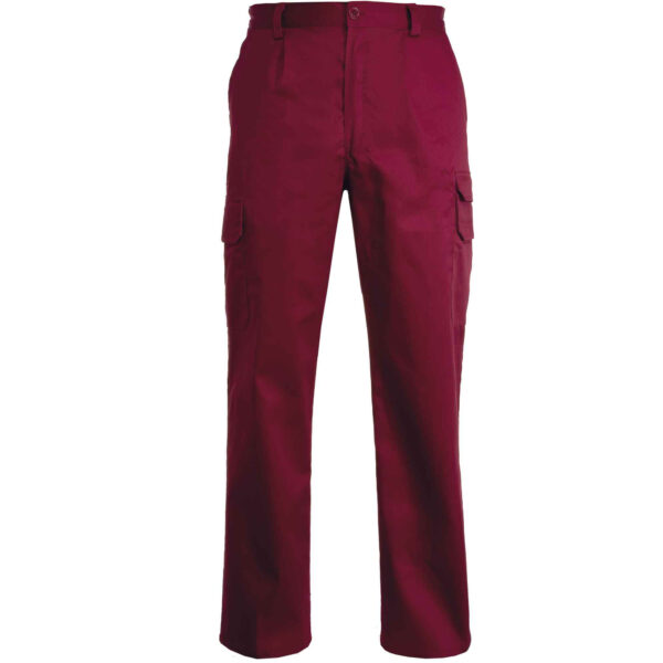 pantalone multitasche bordeaux