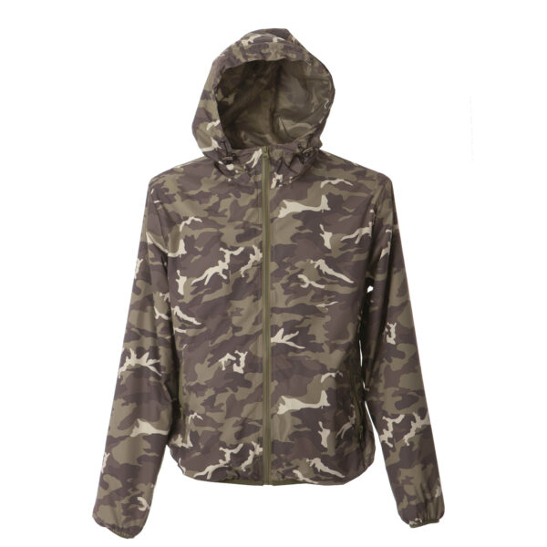 giubbino nylon camouflage green