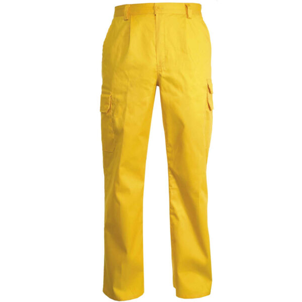 pantalone multitasche giallo
