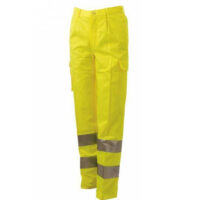 pantalone alta visibilità multitasche policotone giallo