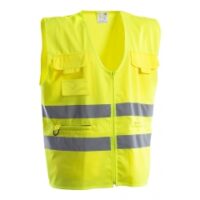 gilet alta visibilità poliestere tasche giallo