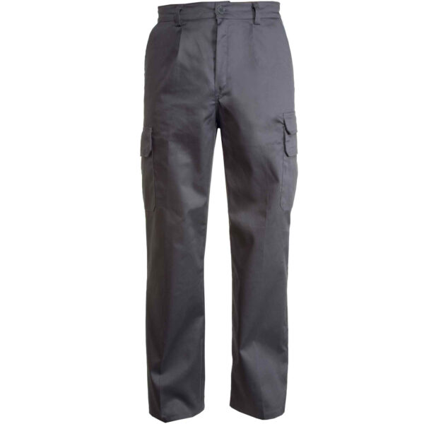 pantalone multitasche grigio