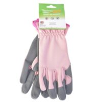 guanti-da-giardino pelle sintetica grigio rosa