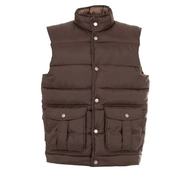 Gilet impermeabile poliestere marrone