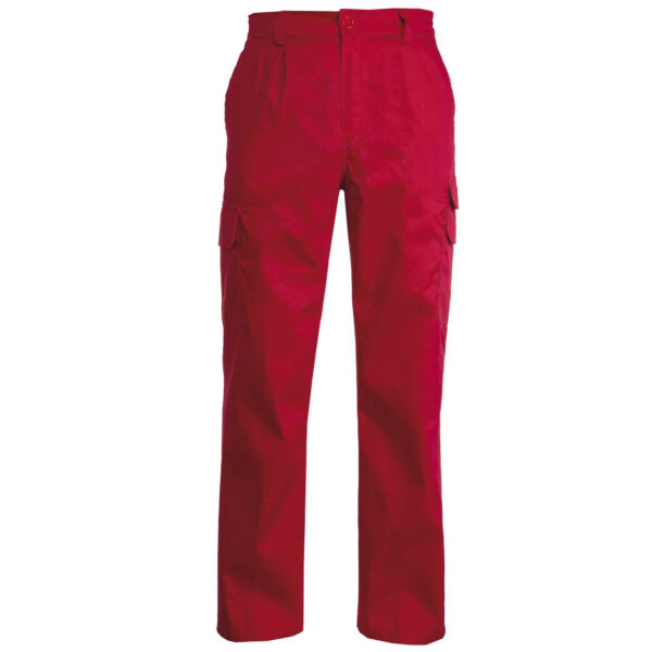 pantalone multitasche rosso