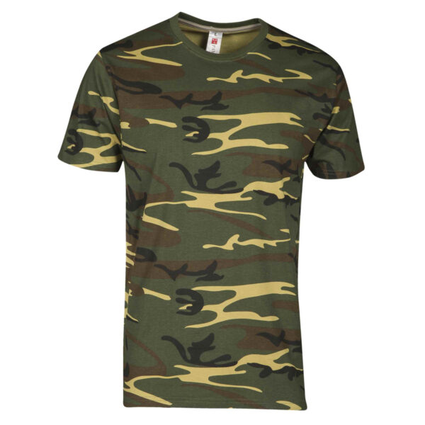 T shirt manica corta verde militare