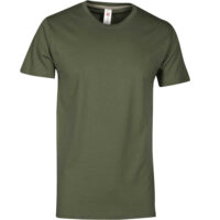 T shirt manica corta verde militare