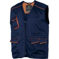 gilet multitasche da lavoro politocotone arancio blu