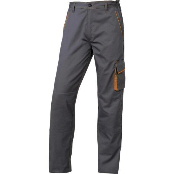 Pantalone uomo da lavoro policotone grigio arancio