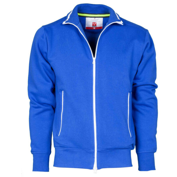 felpa uomo zip intera blu royal