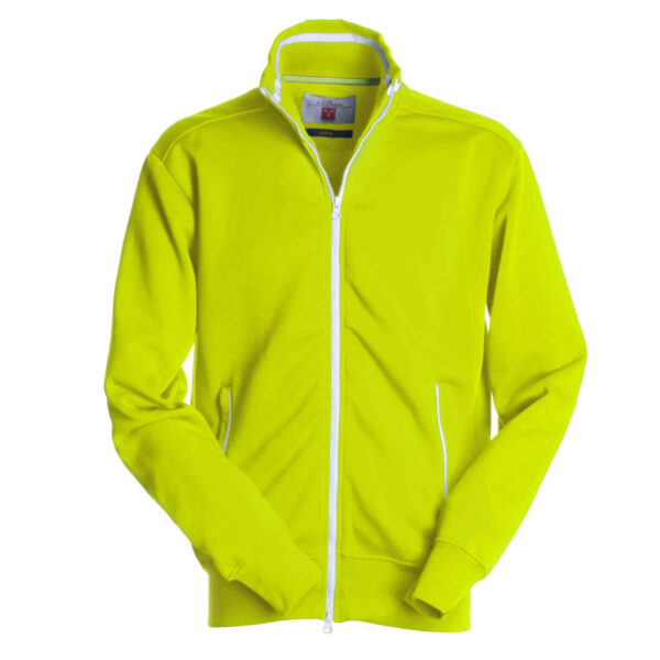 felpa uomo zip intera giallo fluo