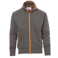 felpa uomo zip intera grigio smoke