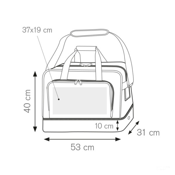 imensione borsone sport con scarpiera